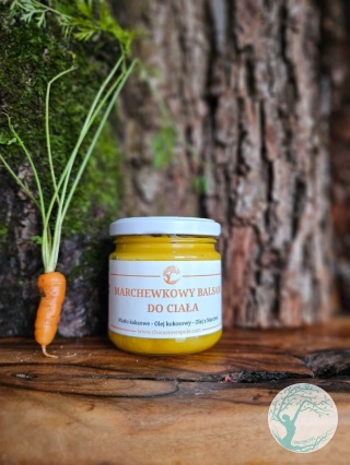 „Pomarańczowy zawrót głowy"- Marchewkowy balsam do ciała, Regenerujący balsam do ust smak pomarańcza