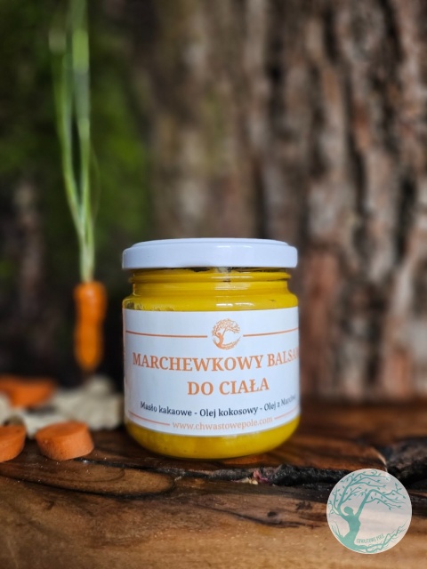 „Pomarańczowy zawrót głowy"- Marchewkowy balsam do ciała, Regenerujący balsam do ust smak pomarańcza