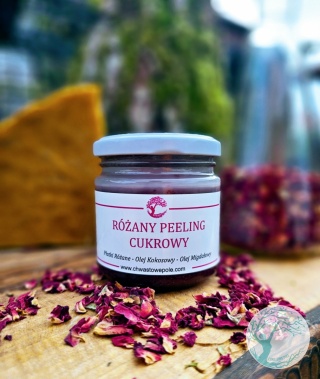 Różany rytuał piękna-Różany peeling cukrowy, Różany balsam do ciała
