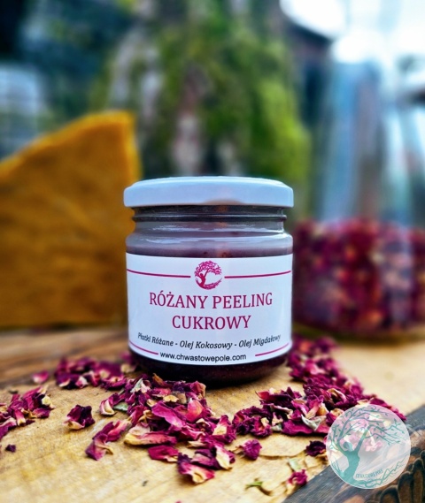 Różany rytuał piękna-Różany peeling cukrowy, Różany balsam do ciała