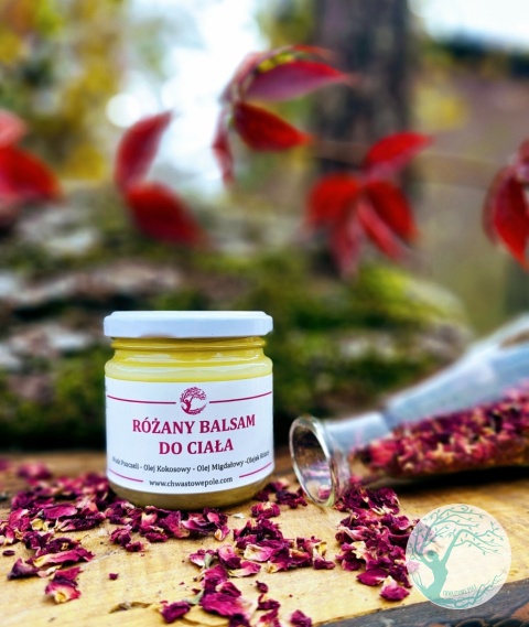 Różany rytuał piękna-Różany peeling cukrowy, Różany balsam do ciała