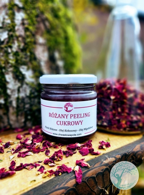 Różany rytuał piękna-Różany peeling cukrowy, Różany balsam do ciała