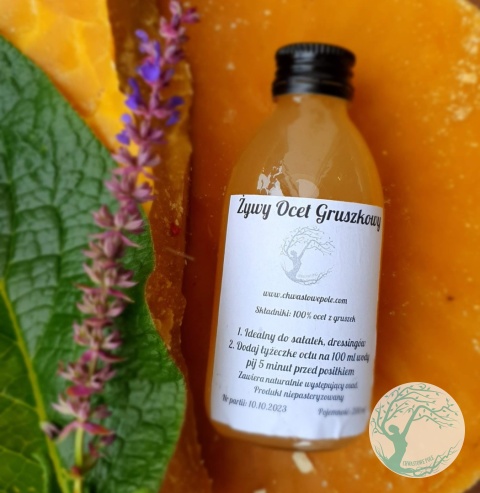 ŻYWY OCET GRUSZKOWY – 200 ml