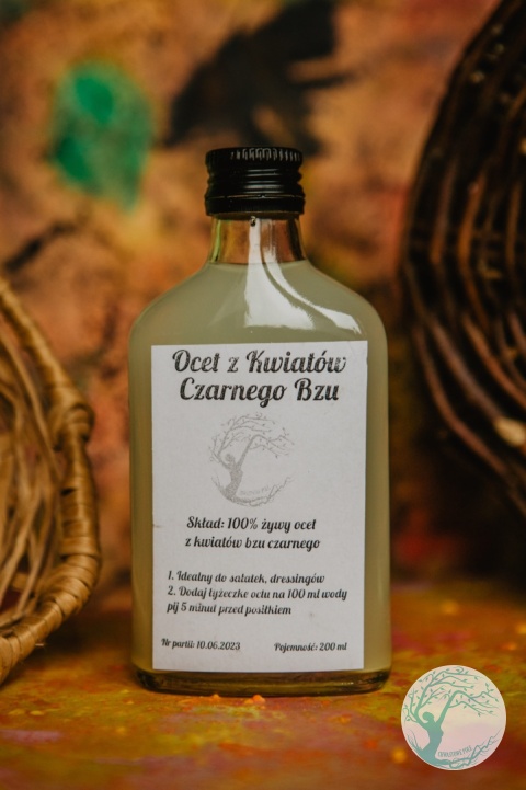 ŻYWY OCET Z KWIATÓW CZARNEGO BZU – 200 ml