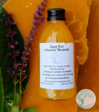 ŻYWY OCET Z MIRABELKI – 200 ml