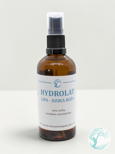 HYDROLAT LIPA-DZIKA RÓŻA - Cera sucha, naczynkowa