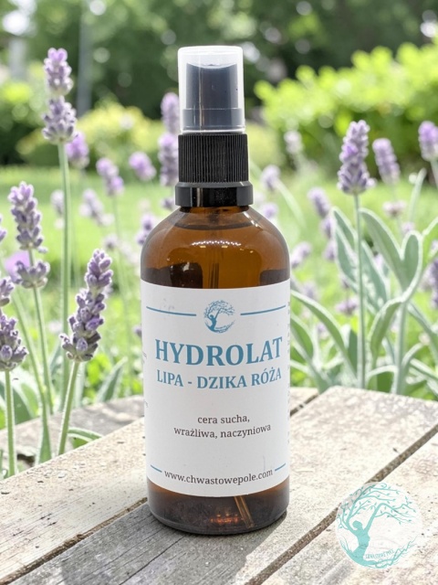 HYDROLAT LIPA-DZIKA RÓŻA - Cera sucha, naczynkowa