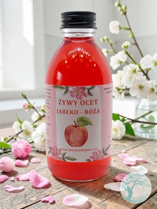 Żywy ocet Jabłko-Płatki dzikiej róży