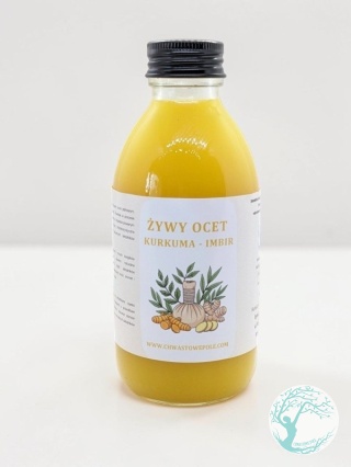 Żywy ocet kurkumowo - imbirowy